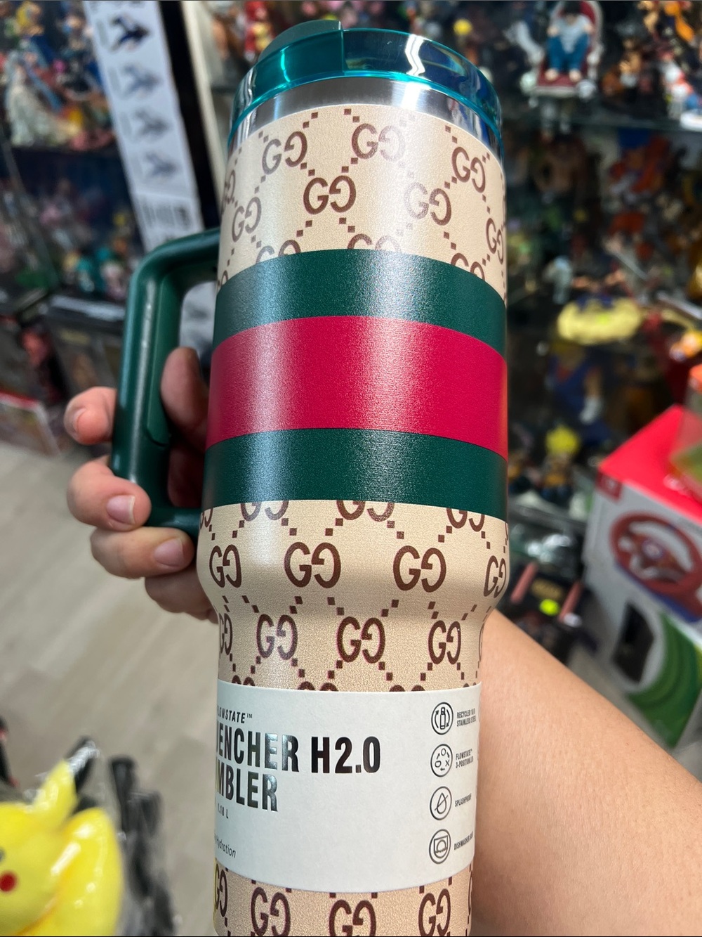 Insulated Travel Mug - Green/Beige 40 oz. - Picture 2 of 6